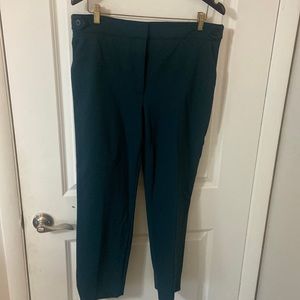 Veronica Beard green stretchy skinny leg pants